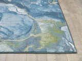 3' x 5' Blue Sage Abstract Stone Modern Area Rug
