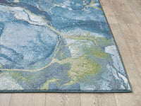 5' x 8' Blue Sage Abstract Stone Modern Area Rug