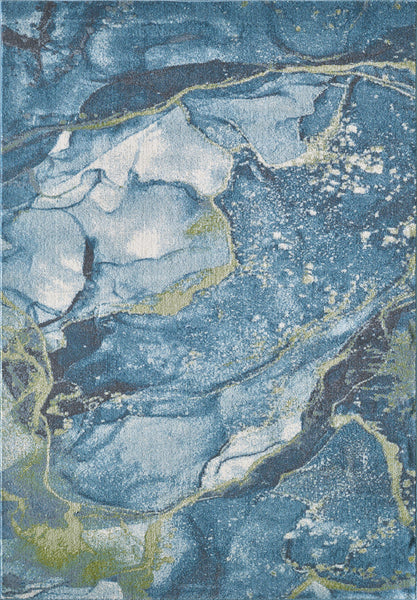 7’ x 10’ Blue Sage Abstract Stone Modern Area Rug