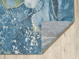 8' x 11' Blue Sage Abstract Stone Modern Area Rug