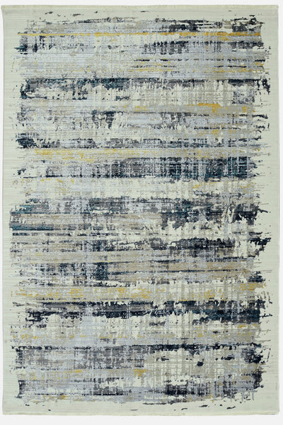 4? x 6? Blue White Distressed Traditional Area Rug