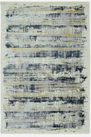 8? x 11? Blue White Distressed Traditional Area Rug