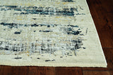 9? x 13? Blue White Distressed Traditional Area Rug