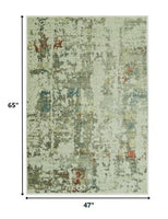 4? x 6? Sage Ivory Weathered Vintage Area Rug