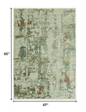 4? x 6? Sage Ivory Weathered Vintage Area Rug