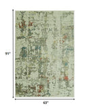 5? x 8? Sage Ivory Weathered Vintage Area Rug