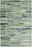 8? x 11? Blue Ivory Abstract Striped Area Rug