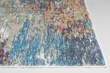 6? x 9? Blue Red Abstract Painting Modern Area Rug