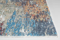 8? x 10? Blue Red Abstract Painting Modern Area Rug