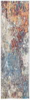 8? x 10? Blue Red Abstract Painting Modern Area Rug