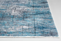 5? x 8? Blue Gray Abstract Cuboid Modern Area Rug