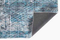 6? x 9? Blue Gray Abstract Cuboid Modern Area Rug