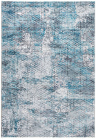 8? x 10? Blue Gray Abstract Cuboid Modern Area Rug