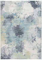 2? x 7? Blue Yellow Abstract Sky Runner Rug