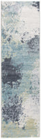 6? x 9? Blue Yellow Abstract Sky Area Rug