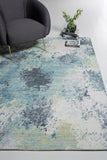 6? x 9? Blue Yellow Abstract Sky Area Rug