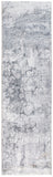 2? x 7? Gray Distressed Marble Runner Rug