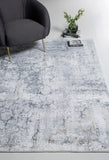 5? x 8? Gray Distressed Marble Area Rug