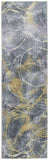 8? x 10? Gray Gold Abstract Rings Area Rug