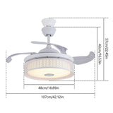 Compact Ceiling Fan And Lamp With Remote
