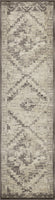 2? x 8? Gray Beige Distressed Diamond Runner Rug