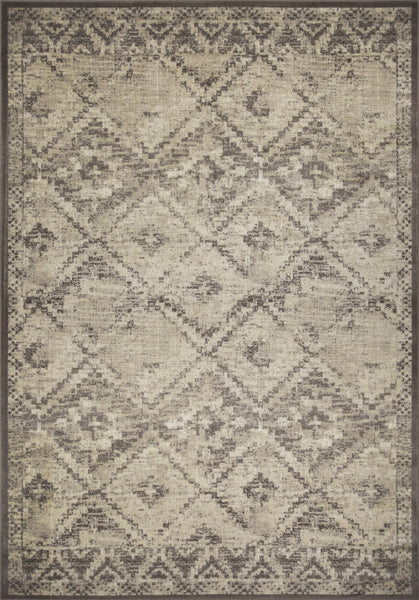 3? x 5? Gray Beige Distressed Diamond Area Rug