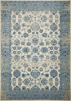 2? x 8? Blue Ivory Distressed Oriental Runner Rug