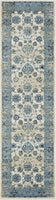 2? x 8? Blue Ivory Distressed Oriental Runner Rug