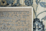 2? x 8? Blue Ivory Distressed Oriental Runner Rug