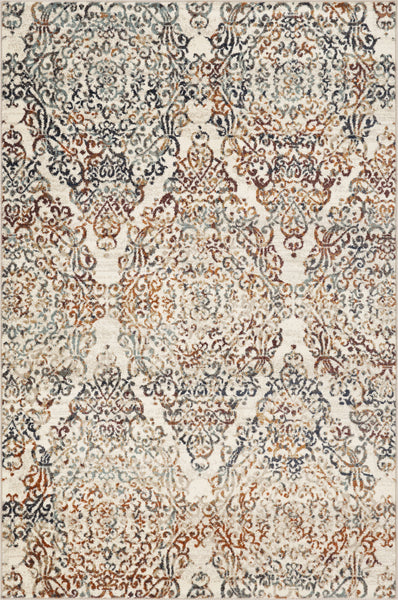 3? x 5? Ivory Brown Decorative Diamond Area Rug