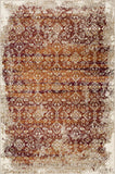 5' x 8' Rust Ivory Distressed Diamonds Area Rug