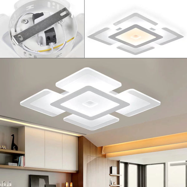 White Modern Acrylic LED Square Ceiling Light
