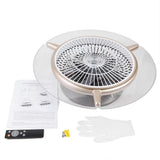 Luxurious Gold LED Ceiling Lamp And Fan
