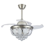 Stylish Crystal Chandelier Invisible Blade Ceiling Fan