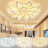 White Contemporary Lotus Petal LED Ceiling Light