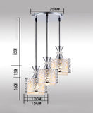 Silver Three Light Pendant Chandelier With Petal Detailing