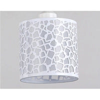 Silver Three Light Ceiling Lamp With Abstract Square Details