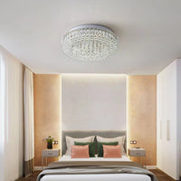 Luxurious Ceiling Mount Faux Crystal Round Chandelier