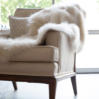 60" x 86" Royal White Long Hair Faux Fur Throw