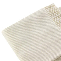 Soft Creamy White Links Pattern Throw Blanket