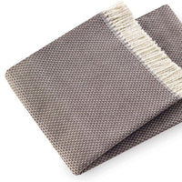 Soft Taupe Links Pattern Throw Blanket