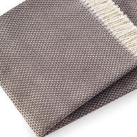 Soft Taupe Links Pattern Throw Blanket