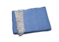 Cobalt Blue Mini Dot Fringed Throw Blanket