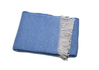 Cobalt Blue Mini Dot Fringed Throw Blanket