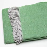 Forest Green Mini Dot Fringed Throw Blanket