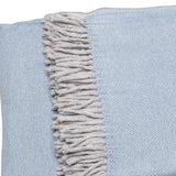 Sky Blue Mini Dot Fringed Throw Blanket