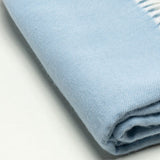Powder Blue Soft Acrylic Herringbone Throw Blanket