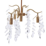 Gold and Dangling Faux Crystal Branches Chandelier
