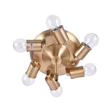White and Gold Traditional Hexagon Ceiling Light Fixture
