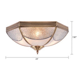 White and Gold Traditional Hexagon Ceiling Light Fixture
